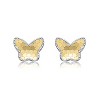 Guili Enchanted Flight Two-Tone Butterfly Earrings – Delicate Design Featuring a Butterfly Motif, Crafted in Two-Tone Metals for a Graceful Look. - 2 of 2