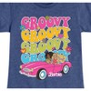 Girls' - Barbie - Barbie 70S Groovy Stacked- Girls Fitted Short Sleeve Graphic T-Shirt Fitted Short Sleeve Graphic T-Shirt - 2 of 4