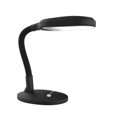 Hastings Home Adjustable Gooseneck Natural Light Lamp - Black