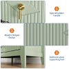 Wood Nightstand Fluted Dresser for Bedroom, 27.5" Wide 3 Drawers Bedside Tables, Modern Storage End Table Living Room, Hallway, Entryway - 3 of 4