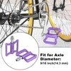 Unique Bargains Aluminum Alloy Rear Foot Peg Flat Pedal Footrests Fit 9/16 Inch Axles MTB Bike Black 1 Pair - 2 of 4