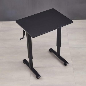 NicBex 32 Inch Hand-Crank Adjustable Height Office Desk with Rolling Wheels for Home,Office,Gaming,Study,Black - 1 of 4