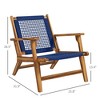 Wood Adirondack Chair, Modern Fire Pit Chair, PP Rope Coconino Lounge Style Chair with High Support Backrest - 3 of 4