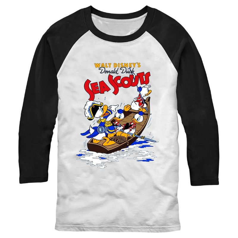 Men's Mickey & Friends Donald Duck Sea Scouts Baseball Tee, 1 of 5