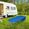 Costway Folding Camping Cot Heavy-duty Camp Bed W/Carry Bag for Beach Traveling Vocation Grey\Blue\Green - 2 of 4