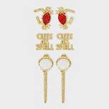 SUGARFIX by BaubleBar Cute As Shell Statement Earrings - Gold