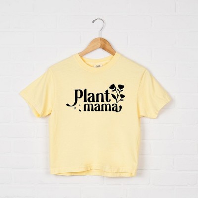 Simply Sage Market Women's Floral Plant Mama Short Sleeve Relaxed Fit Cropped Tee