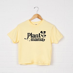 Simply Sage Market Women's Floral Plant Mama Short Sleeve Relaxed Fit Cropped Tee - 1 of 4