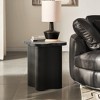 LuxenHome Black Modern Cloverleaf MDF Wood Side Table - 2 of 4