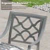 Mondawe Powder Coated Cast Aluminum Outdoor Dining Armchair with Cushion (Set of 6) - 3 of 4