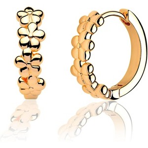 14K Gold Plated Huggie Hoops | Lightweight CZ Earrings, Hypoallergenic Gift - 1 of 4