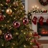 SEVOBAL Tree Ornaments 4PCS Set 4.7" Christmas Glass Ball Ornaments Hanging Tree Decorations Party Decor Xmas Tree Decorations, Red, 4.7"*4.7"*4.7" - 4 of 4