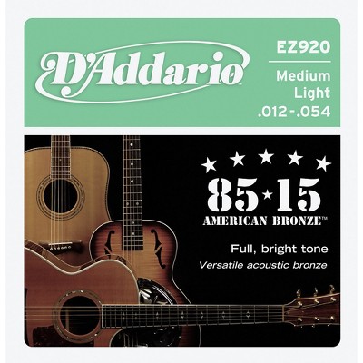 D'Addario EZ920 85/15 Bronze Medium Light Acoustic Guitar Strings