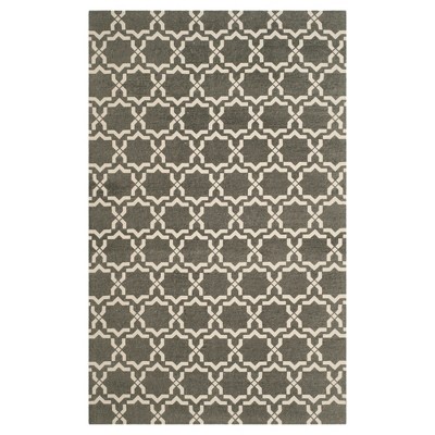 Gray/Ivory Geometric Loomed Area Rug 5'x8' - Safavieh