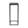 Syemin End Tables C-Shaped End Table, Small Side Table for Couch, Sofa Table with Metal Frame, Nightstand, Slide Couch Table, Brown, 10"*18"*25" - 4 of 4