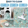 8x10 Green Washable Rug, Floral Insect Modern Carpet, Ultra-Soft Non-Slip Low Pile Large Floor Cover for Bedroom, Nursery, Dorm, Living Room - 3 of 4