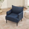 Accent Chair Mid-Century Modern Chair Upholstered Lounge Arm Chair with Solid Wood Frame & Soft Cushion for Living Room, Bedroom - 2 of 4
