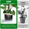 19.5 Inch Tall Round Planters Set of 2 Indoor Outdoor Self Watering Pots with Drainage Holes Water Level Monitor for Patio Garden or Balcony - 3 of 4