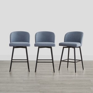 Spruce&Spring Counter Height Swivel Barstool with Metal Legs Set - 1 of 4