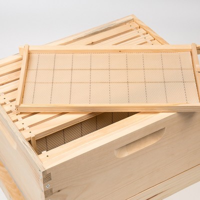 Amish-Made Pine Beekeeping Hive Kit with Frames and Covers