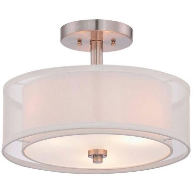 Minka Lavery Minka Parsons Studio 15" Double Shade Semi Flush Mount Ceiling Light