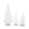 7.0 Inch Small White Hue Trees Christmas Wedding Decor Village Mantle Decorate Tree Sculptures - 3 of 3