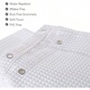 Waffle Fabric White Shower Curtain with Liner Set 72x72 Inch Heavy 290 GSM Waterproof Hotel Quality Rustproof Grommets - 2 of 4