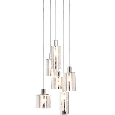 Narin 84.5" Chrome Glass LED Island Pendant Light