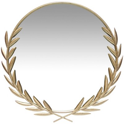 21" Emperor Grecian Round Wall Mirror Gold - Infinity Instruments: Antique-Style, Keyhole Mount
