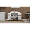 NicBex 1 Drawer Rolling Kitchen Island Cart with 1 Cabinet and 3 Open Shelves,Kitchen Island on Wheels with Towel Rack,Island Table for Kitchen - 4 of 4