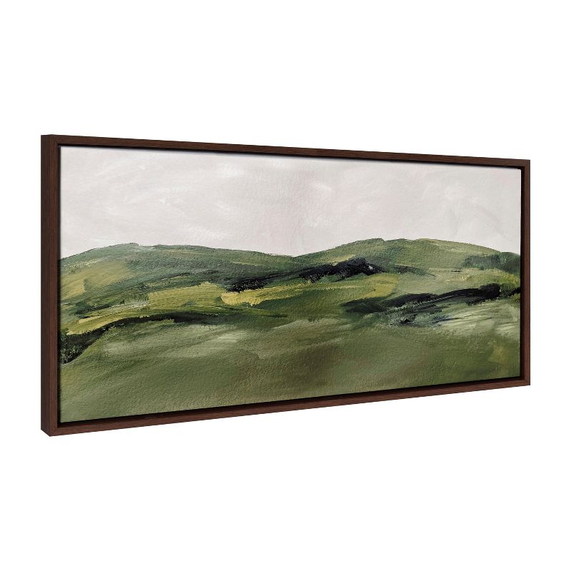 18&#34; x 40&#34; Sylvie Green Mountain Landscape Framed Canvas by Amy Lighthall Brown - Kate &#38; Laurel All Things Decor, 1 of 8