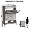 Garvee Shoe Cabinet with 2 Flip Drawers, Shoe Storage Cabinet for Entryway, Narrow Shoe Rack, Dry and Wet Separation Shoe Organizer with Metal Legs - 3 of 4