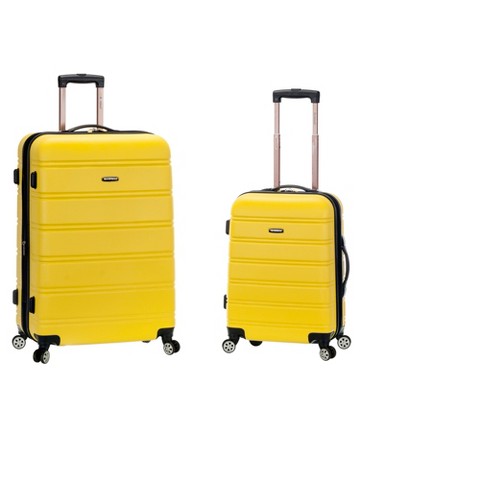 Rockland 3-Piece Yellow Polycarbonate Luggage Set