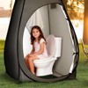 SEVOBAL Camping Tents Portable Privacy Shelter Tent for Outdoor Changing Toilet and Shower Use, Black, 22.05"*22.05"*1.18" - 2 of 4
