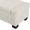 Lyngins Fabric Storage Bench, Bed Bench in Textured Fabric, Flip-Lid Ottoman with Storage, Rectangular Entryway Bench with Birch Wood Legs - 4 of 4