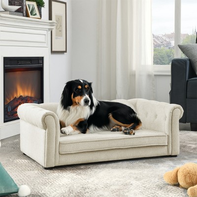 Rectangle Pet Bed,Durable Elevated Dog Couch Sofa,Comfortable Pet Bed Large Dog,Machine Washable High-Quality Fabric Dog Couch-Cuddlewood
