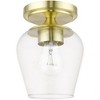 Livex Lighting Willow 1 - Light Flush Mount in  Satin Brass - 3 of 3