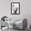 15" x 21" Baby Elephant with Balloons Colorful Animals Framed Art Print - Wynwood Studio: Modern Decor, Plastic Frame, Wire Mount - 4 of 4