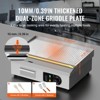 VEVOR Commercial Electric Griddle, 1600W Countertop Half-Flat Top Grill, 122℉-572℉ Adjustable Temp, 21.26x11.81x0.39in Stainless Steel Griddle Grill - 3 of 4