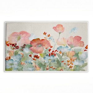 Stupell Industries A Day With Pink Flowers Printed Plush Bath Mat And Bath Rug, Design By Lanie Loreth, 18"X30" - 1 of 4