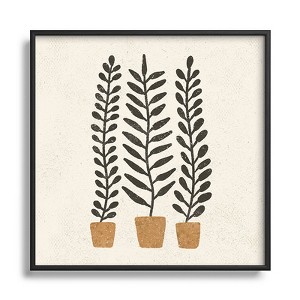 Pauline Stanley Potted Ferns Black Terracotta Metal Framed Art Print - Deny Designs - 1 of 4