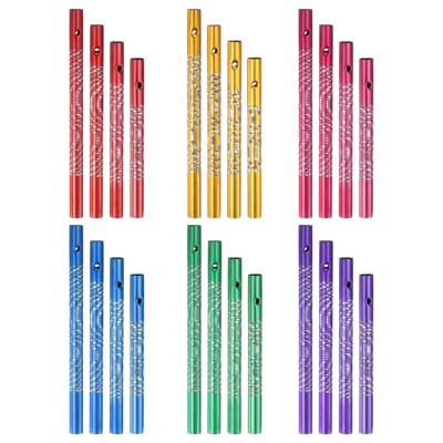 Unique Bargains Aluminum Durable DIY Craft Wind Chime Tubes 4 Sizes 6 Colors 24 Pcs