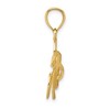 Black Bow Jewelry 14k Yellow Gold 16mm Open Sea Turtle Pendant - 2 of 4