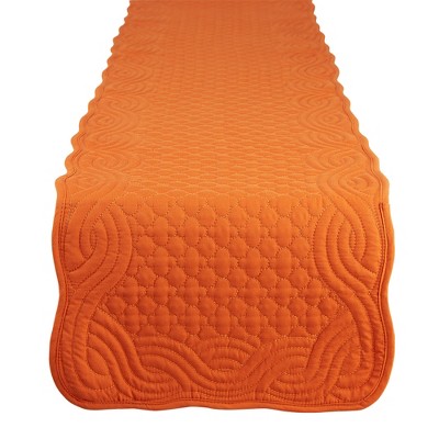 Design Imports  Quilted Farmhouse Table Runner, Pumpkin Spice, 13X72"