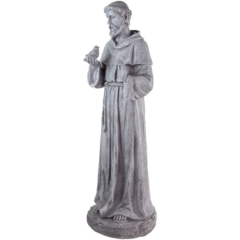 Northlight 28" St. Francis with Bird Outdoor Garden Statue, 3 of 6