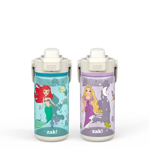 Zak Designs 16oz Plastic Kids' Water Bottle with Bumper and Antimicrobial  Spout 'Disney Princess