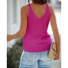 Women's Deep V-Neck Cable Knit Vest Casual Sleeveless Sweater Tank Top - 2 of 3