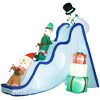 YOOCOZZ  Playful Outdoor/Indoor Christmas Decoration- 8.5FT Long Christmas Inflatable Snowman Elf and Gingerbread Man with Built-in white LED lights - 2 of 4