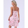 INSPIRE CHIC Women's Floral Sleepdress Midi Rose Sleeveless Spaghetti Strap Round Neck Soft Casual Loungewear - 4 of 4