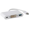 Monoprice USB-C DVI Multiport Adapter - White, With USB 3.0 Connectivity & Mirror Display Resolutions Up To 1080p @ 60hz - Select Series - 2 of 4
